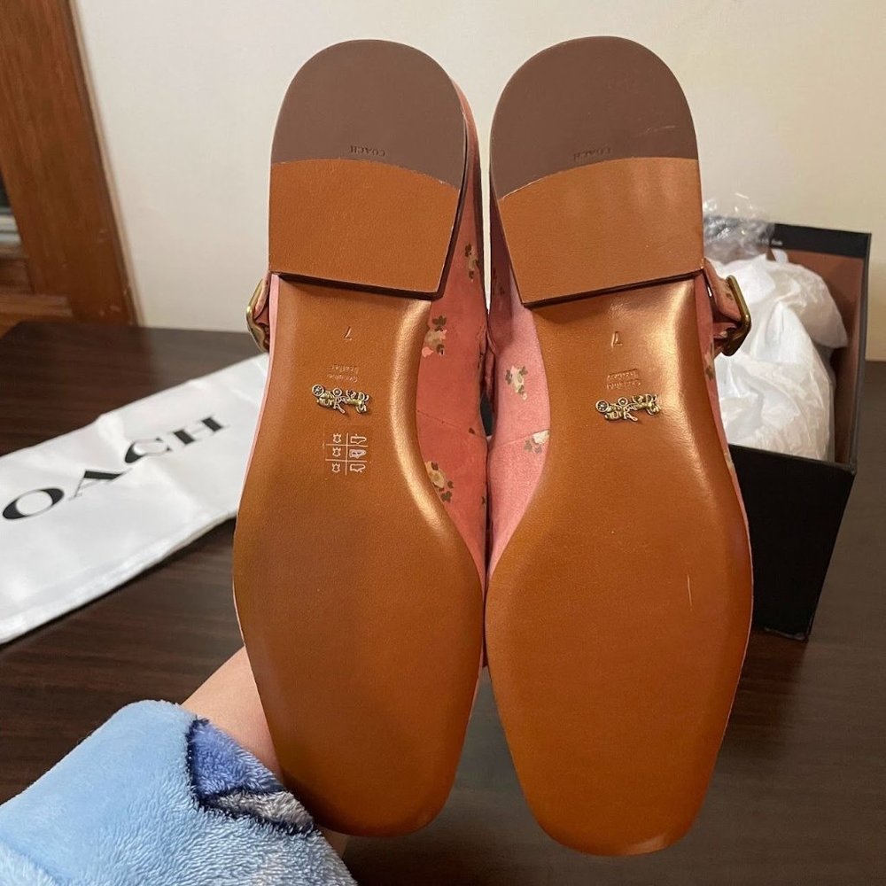 NWT Coach Mary Jane Prairie Print Suede Size 7 - Picture 6 of 8